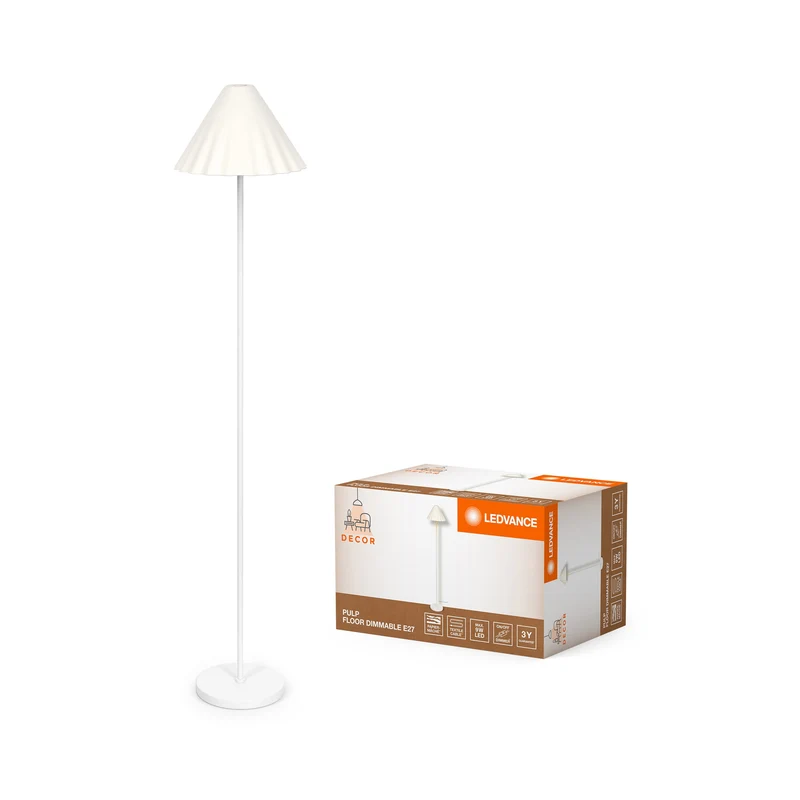 LEDVANCE DECOR Lampada da terra Decor Pulp bianco, E27, dimmerabile