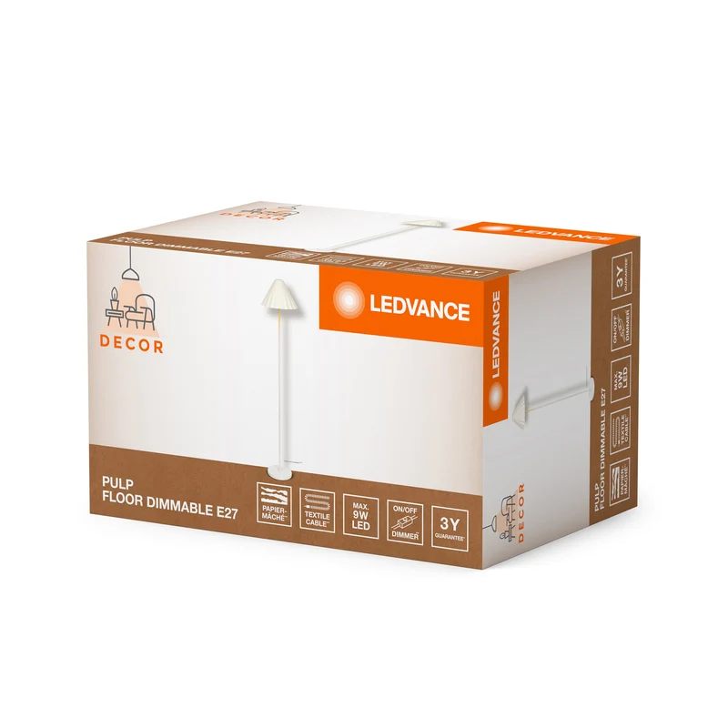 LEDVANCE DECOR Lampada da terra Decor Pulp bianco, E27, dimmerabile