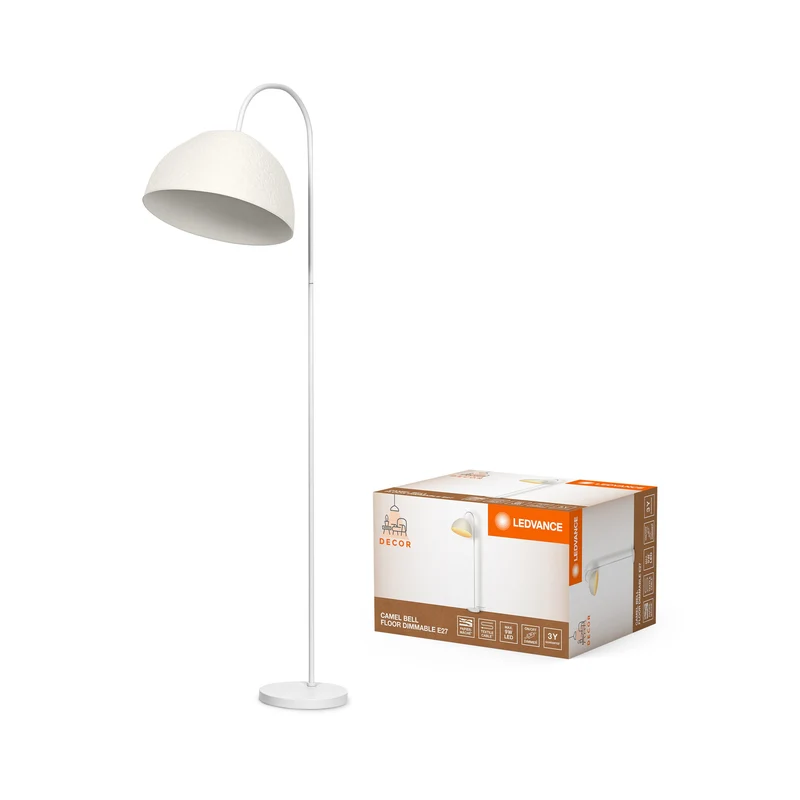LEDVANCE DECOR Lampada da terra Decor Camel Bell bianco, E27 dimmerabile