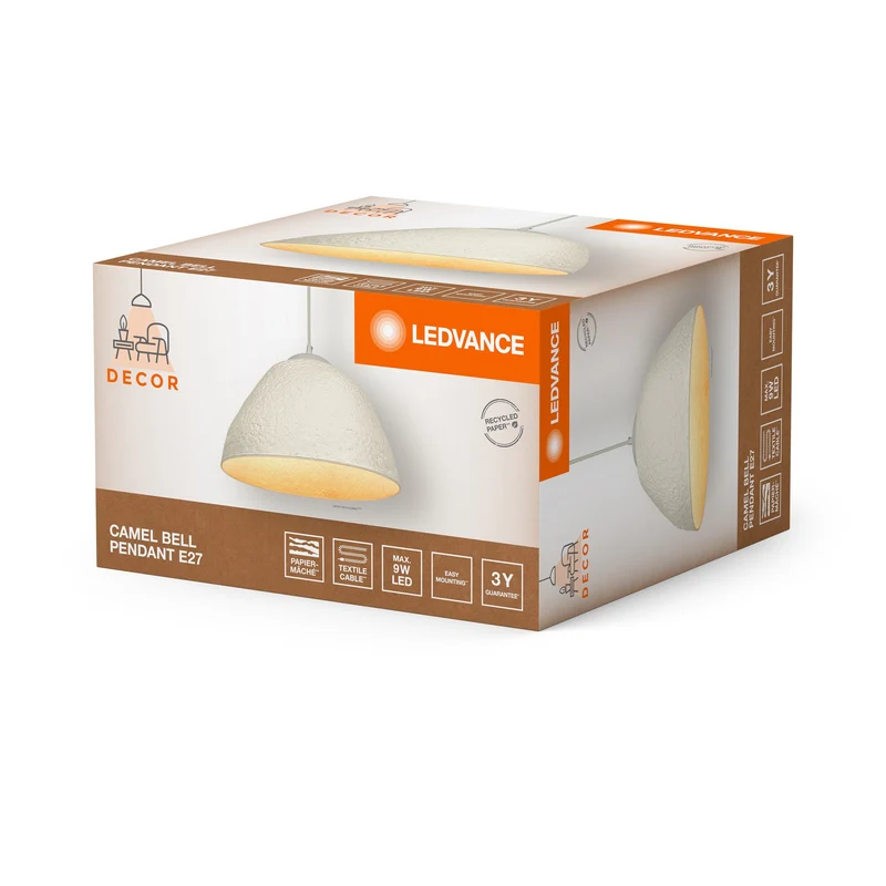 Lampada a sospensione LEDVANCE DECOR Decor Camel Bell bianca, E27, 375 mm