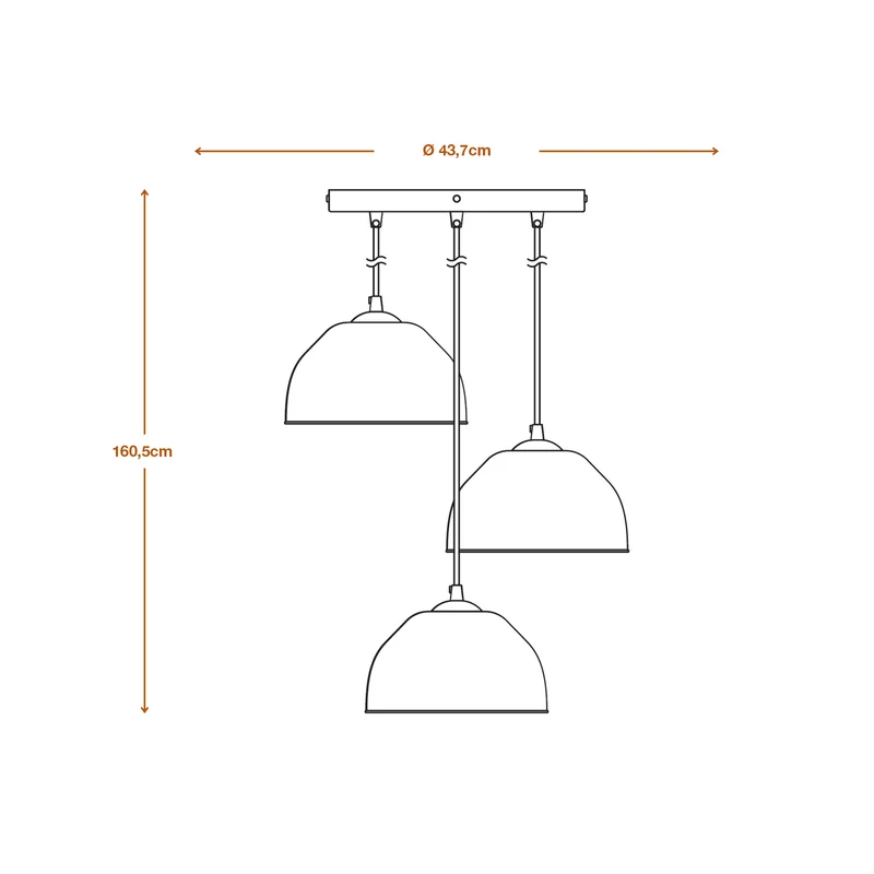 Lampada a sospensione LEDVANCE DECOR a 3 luci Decor Camel Bell bianca, E14