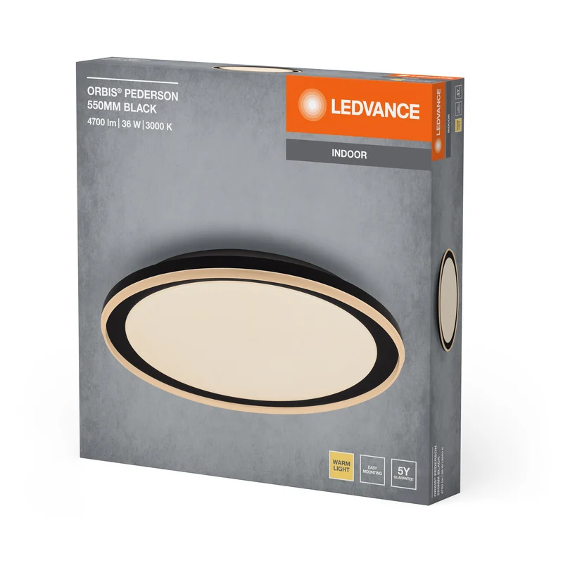 Plafoniera LEDVANCE ORBIS Pederson 36W 550mm nera