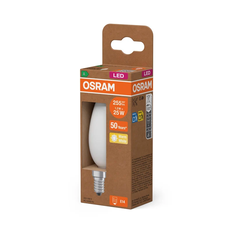 LEDVANCE Lampadina LED Edison + Filamento EEK A, E27, 2.2W, 2700K, Bianco caldo