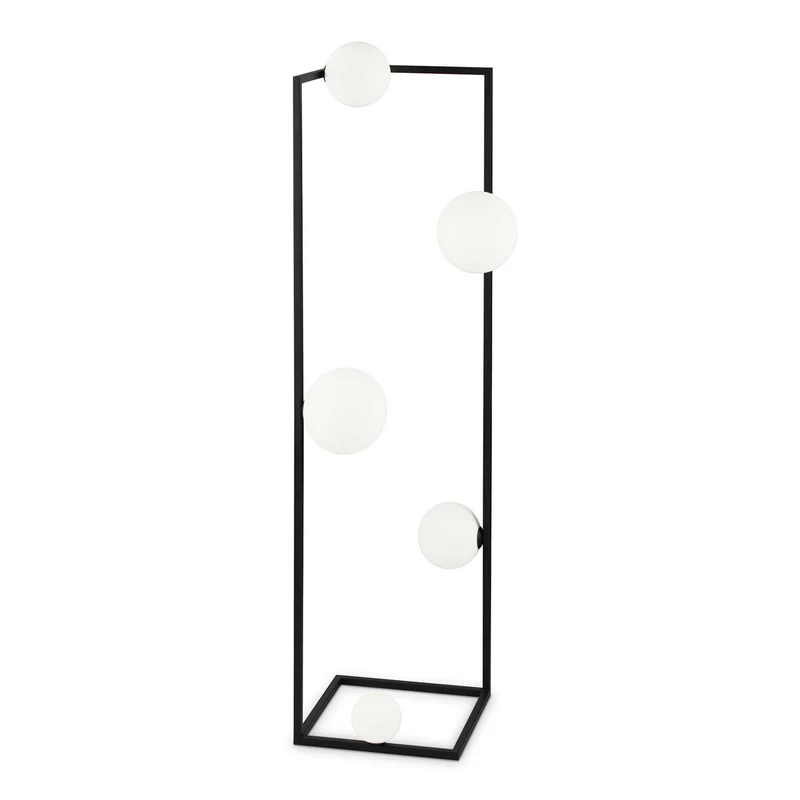 ANGOLO - Lampadaire en acier et verre, style Art déco