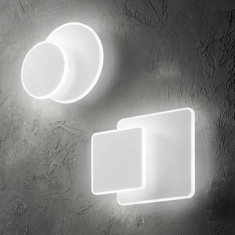 Pouche Round - Applique murale LED rond en acrylique, style contemporain