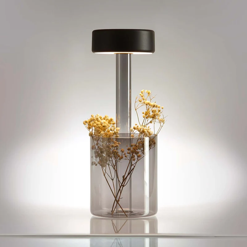 AI - Lampe portative rechargeable, pot de fleur intégré