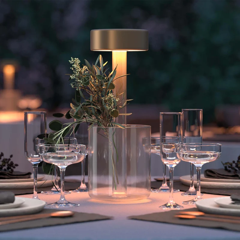 AI - Lampe portative rechargeable, pot de fleur intégré