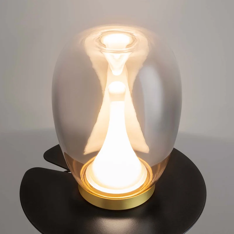 Splash - Lampe à poser à globe lumineux en verre, style contemporain