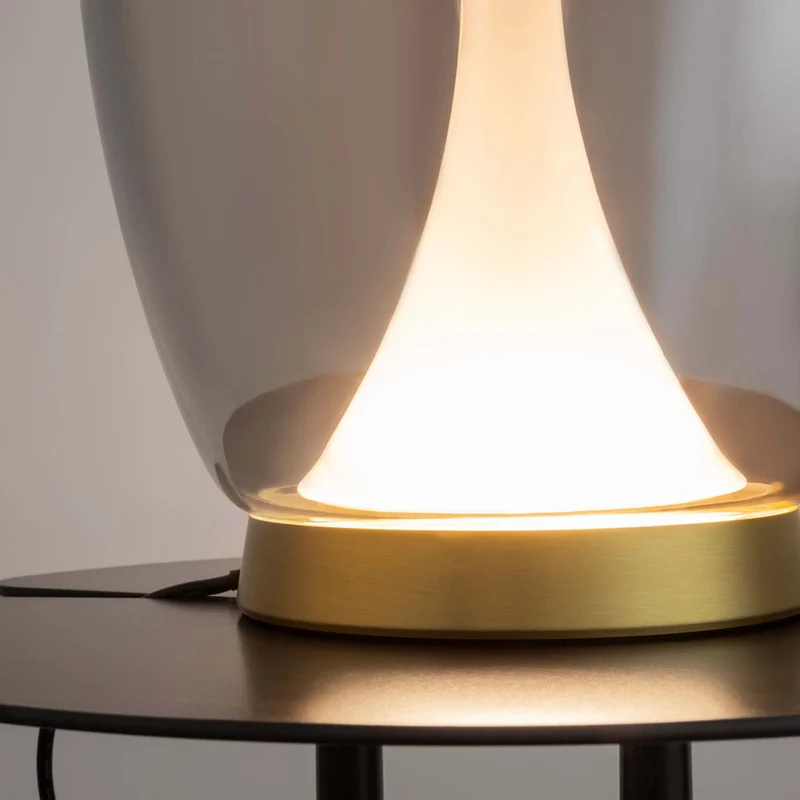 Splash - Lampe à poser à globe lumineux en verre, style contemporain