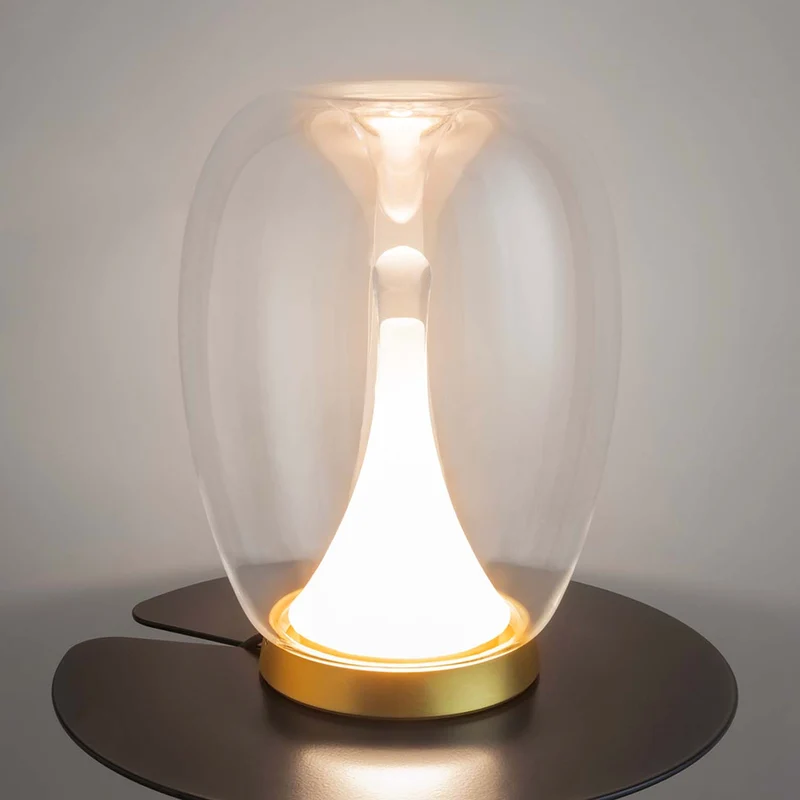 Splash - Lampe à poser à globe lumineux en verre, style contemporain