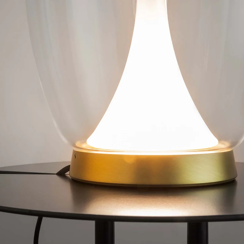 Splash - Lampe à poser à globe lumineux en verre, style contemporain