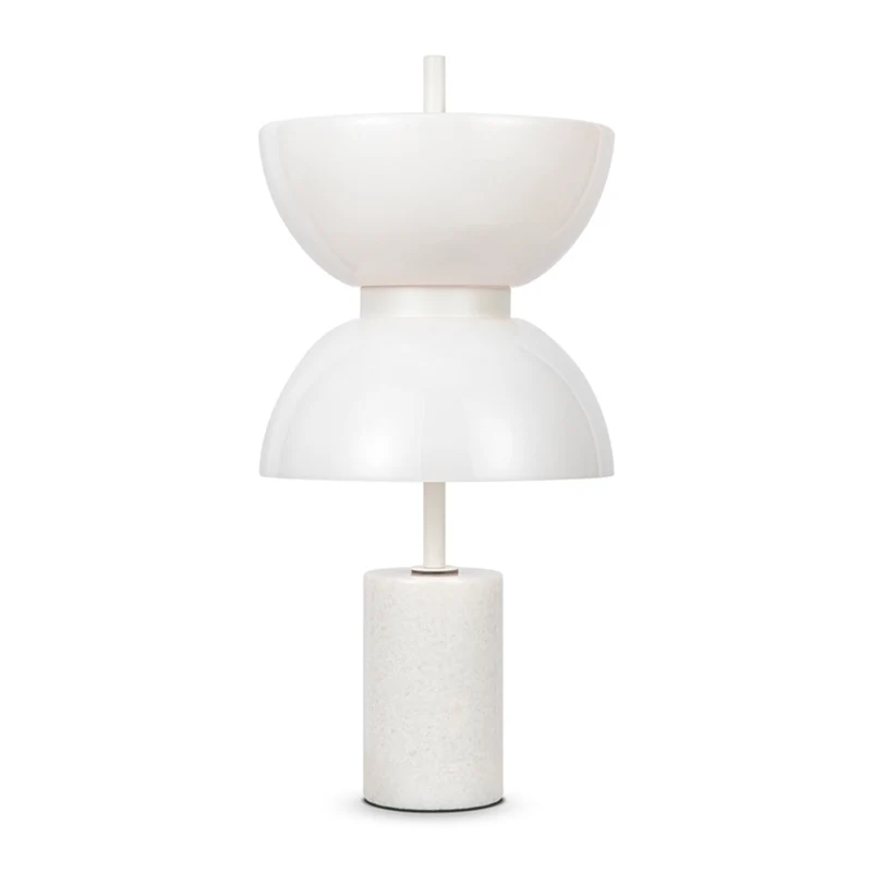 Kyoto - Lampe à poser à socle minéral en verre et marbre, style contemporain