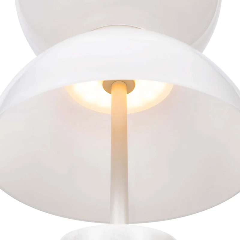 Kyoto - Lampe à poser à socle minéral en verre et marbre, style contemporain