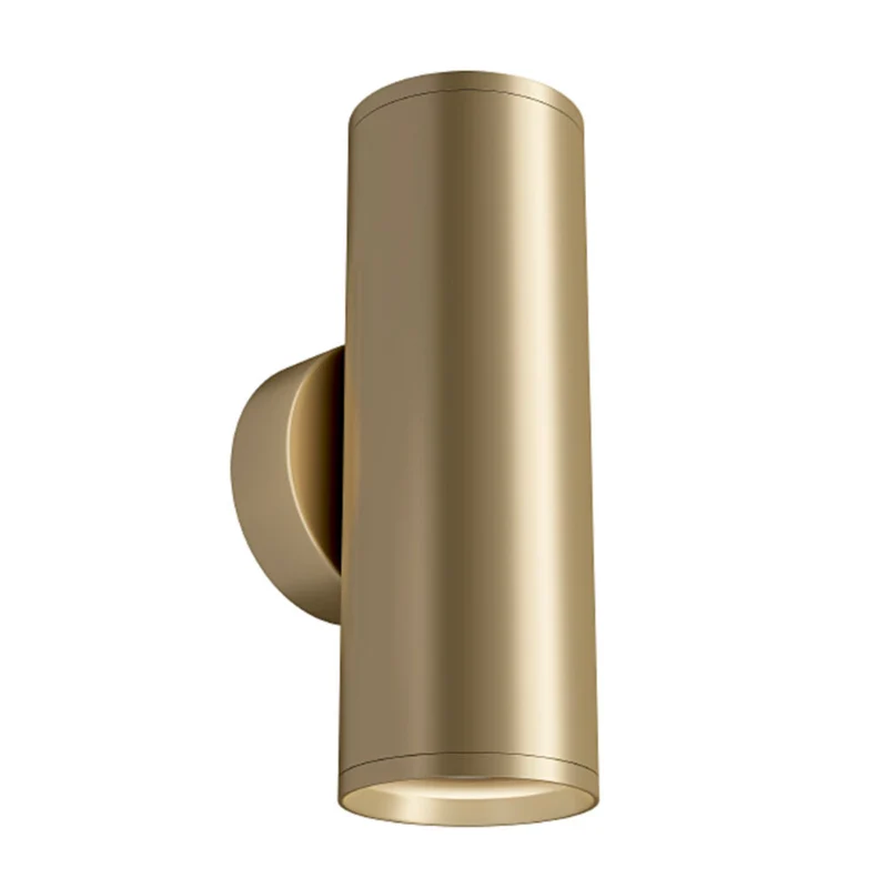 Focus S - Applique murale cylindrique en acier, style Art déco