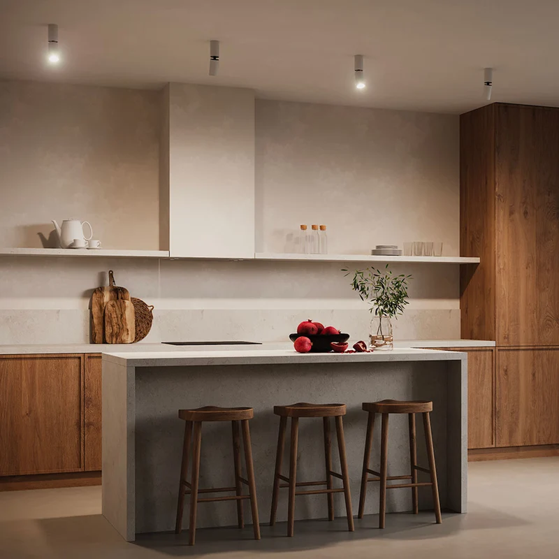 Focus S - Spot sur tige en acier, style contemporain