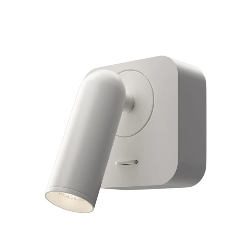 Mirax - Applique murale LED liseuse carrée en verre et acier, style contemporain