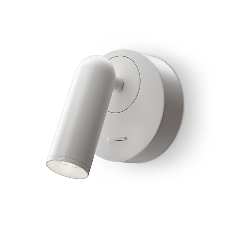 Mirax - Applique murale LED liseuse ronde en verre et acier, style contemporain
