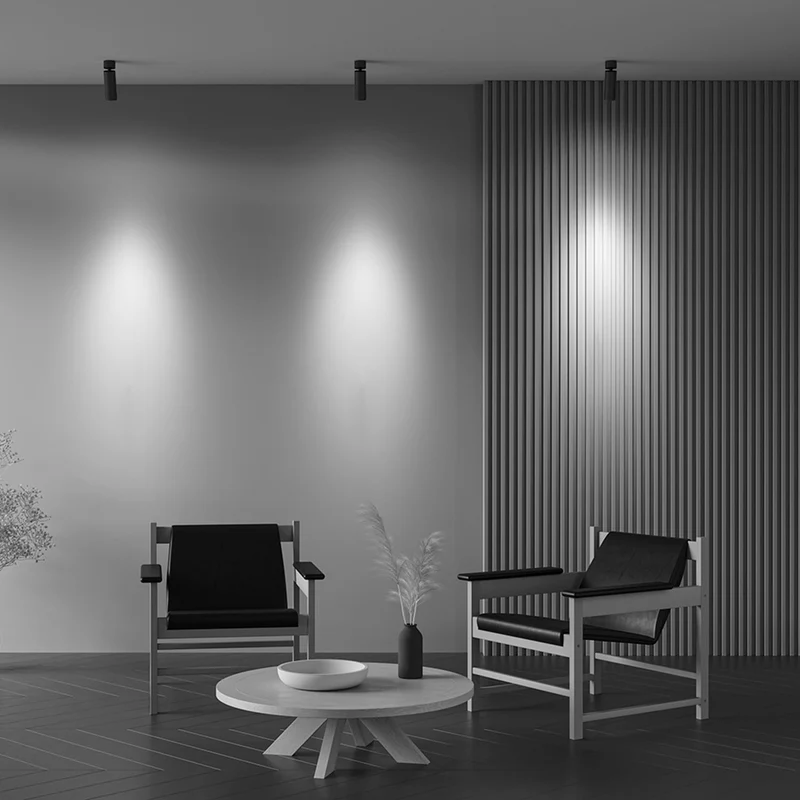 Focus Zoom - Spot LED orientable en acier, style contemporain