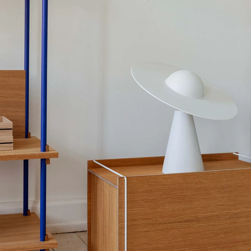Ceramic - Lampe à poser en céramique blanche, style scandinave