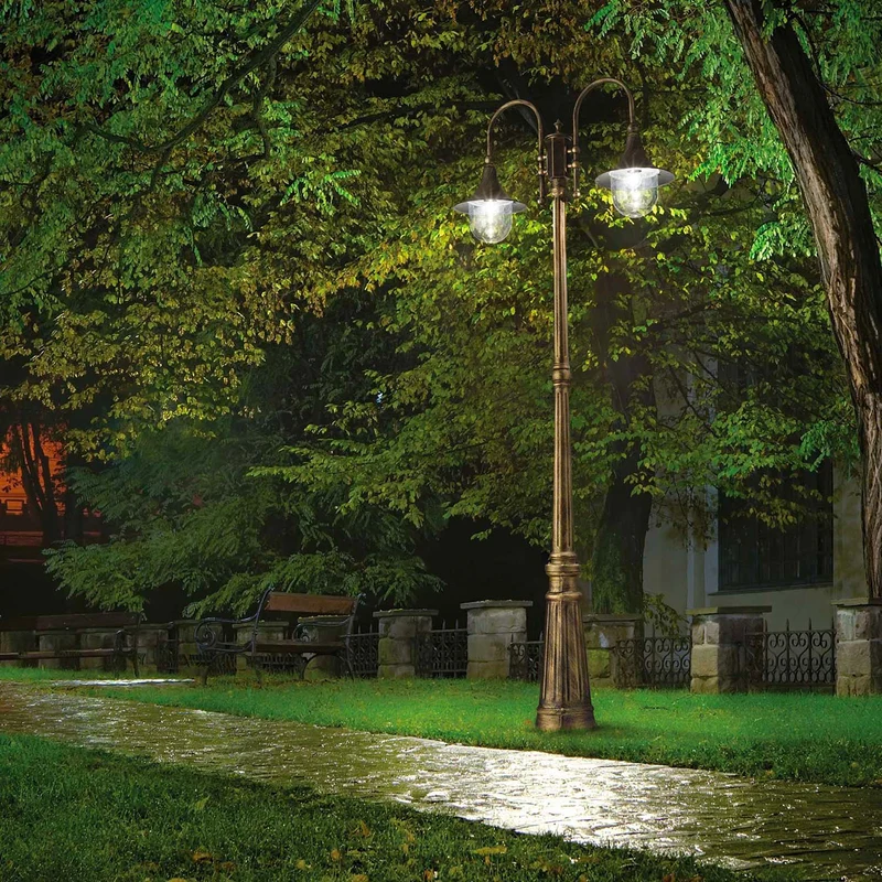 CIMA - Lampadaire d’extérieur en aluminium, style industriel