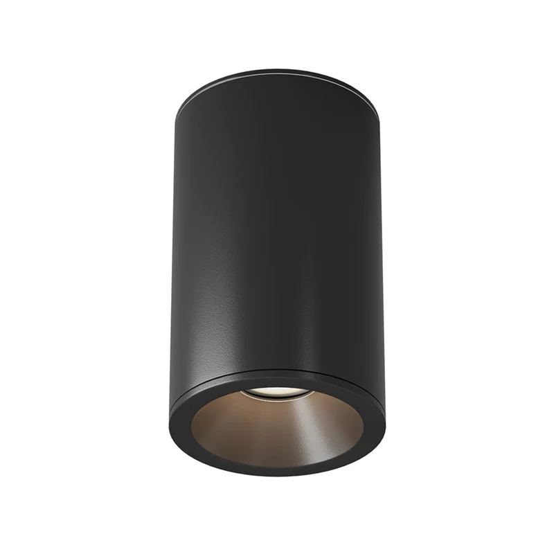 Zoom - Spot en saillie rond étanche en acier, style contemporain