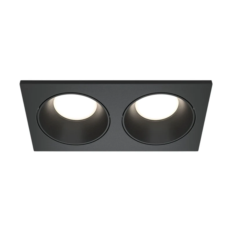 Zoom - Spot double encastré étanche en aluminium, style contemporain
