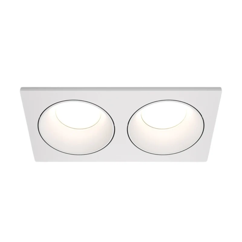 Zoom - Spot double encastré étanche en aluminium, style contemporain