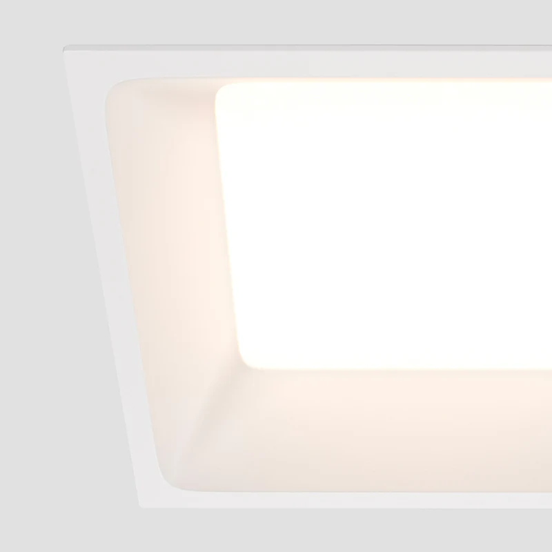 Okno - Spot LED carré encastré en acier, style contemporain