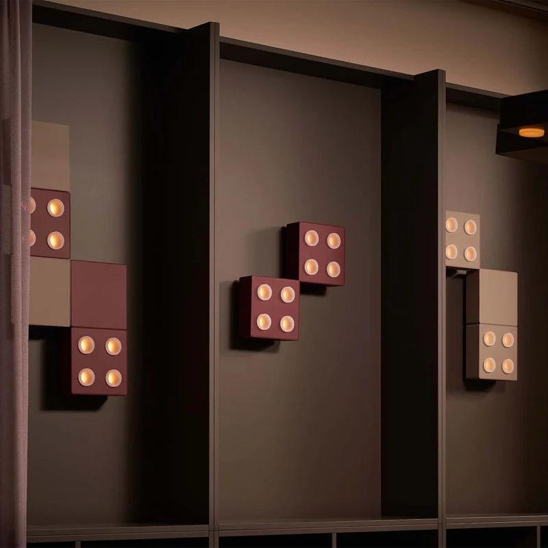 DOMINO - Applique murale LED modulaire en aluminium, largeur 20 cm