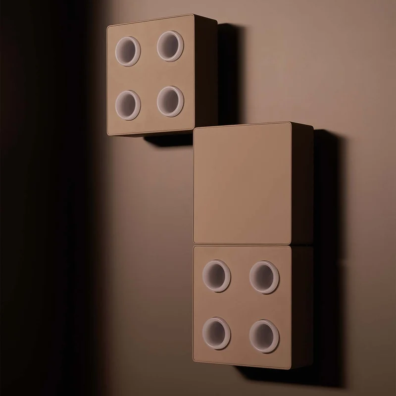 DOMINO - Applique murale LED modulaire en aluminium, largeur 20 cm