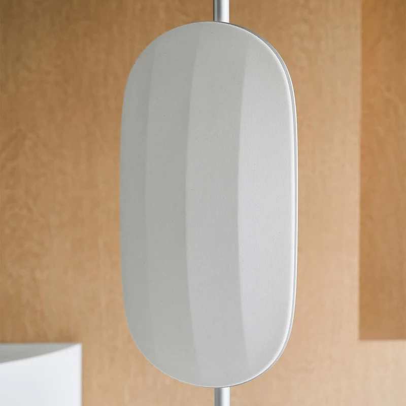VOYAGE - Lampadaire LED contemporain en aluminium et tissu, hauteur 172 cm