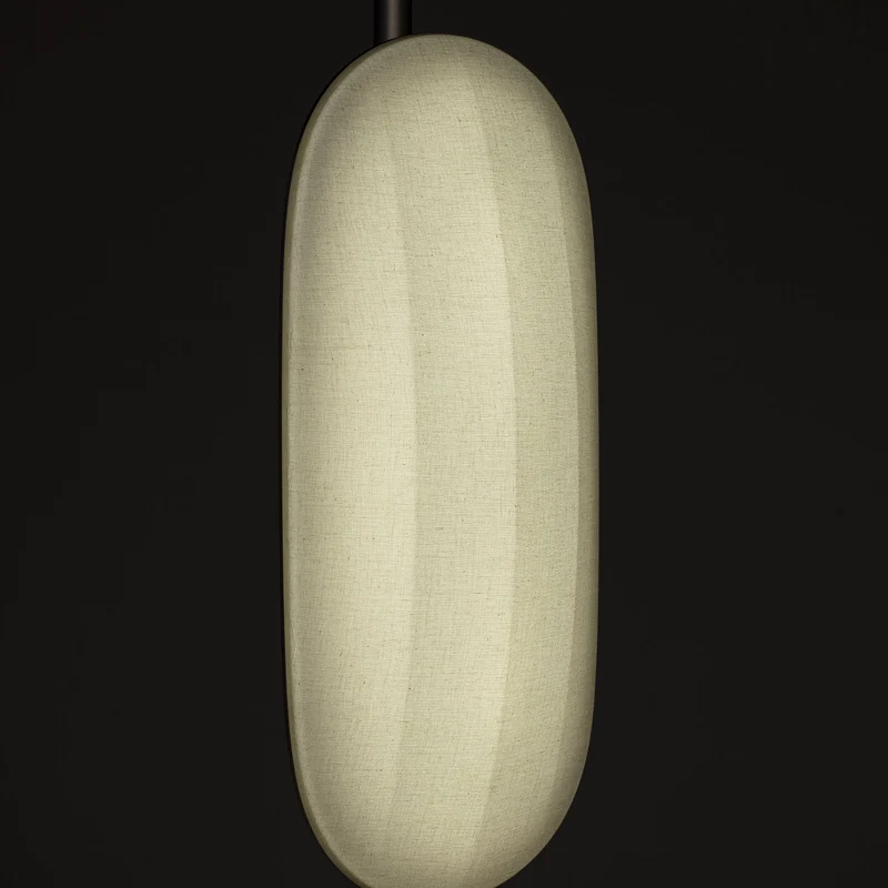 VOYAGE - Lampadaire LED contemporain en aluminium et tissu, hauteur 172 cm
