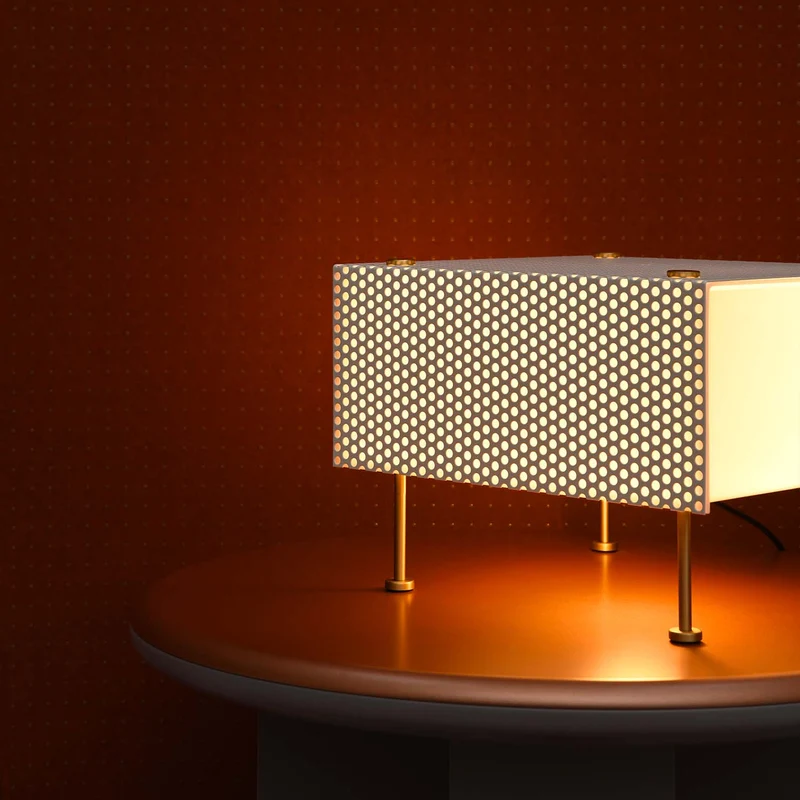 G61 - Lampe à poser en acier, style vintage