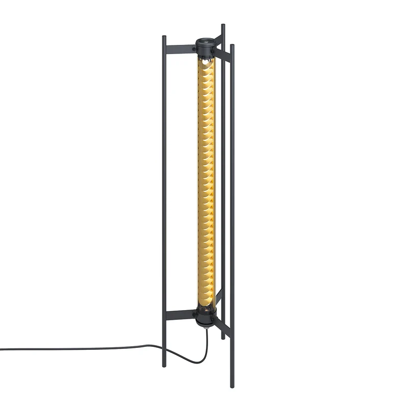 ELGAR - Lampadaire LED en acier et verre, style industriel