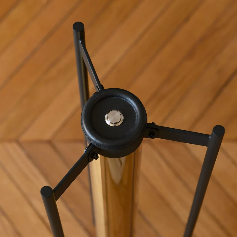 ELGAR - Lampadaire LED en acier et verre, style industriel
