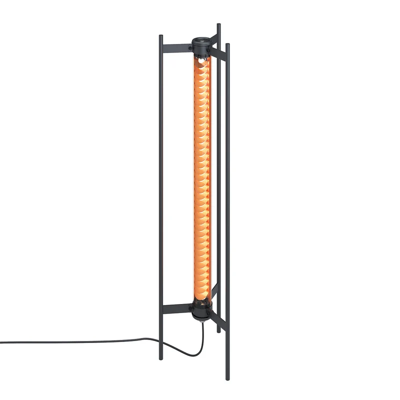 ELGAR - Lampadaire LED en acier et verre, style industriel