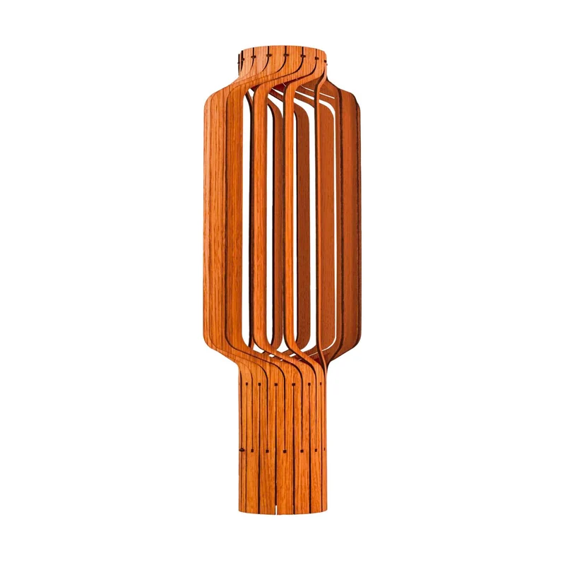 Tjinkwe Large - Lampe à poser en chêne FSC et lin, style contemporain
