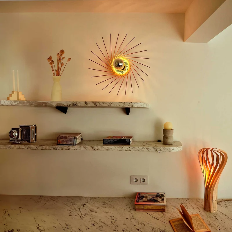 Sanpedro - Applique murale en bouleau FSC, style contemporain