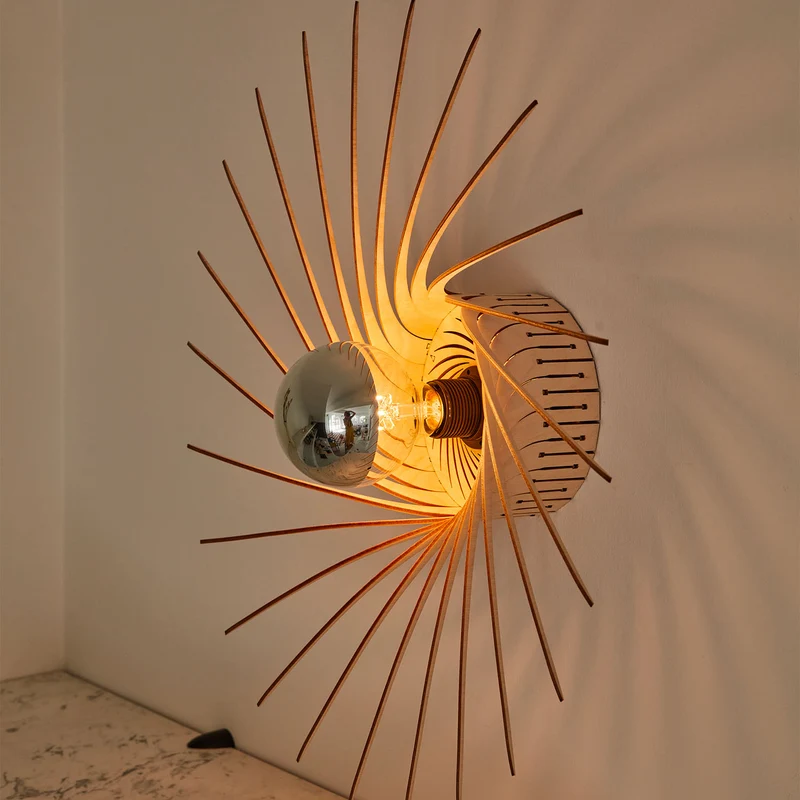 Sanpedro - Applique murale en bouleau FSC, style contemporain