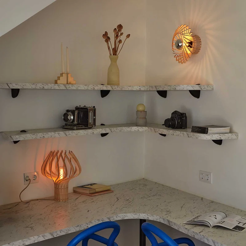 Pianumayo - Applique murale en bouleau FSC et lin, style contemporain