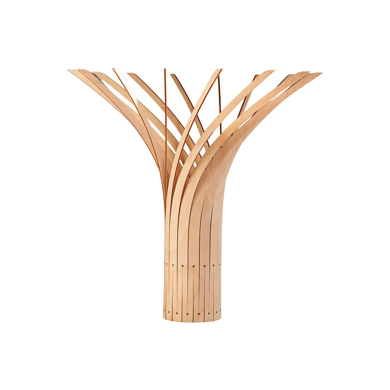 A Manitj - Lampe à poser en bouleau FSC et lin, style contemporain