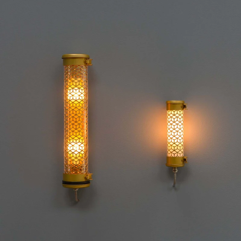 VENDOME MINI - Applique murale étanche IP68 en acier, verre et laiton, style Art déco