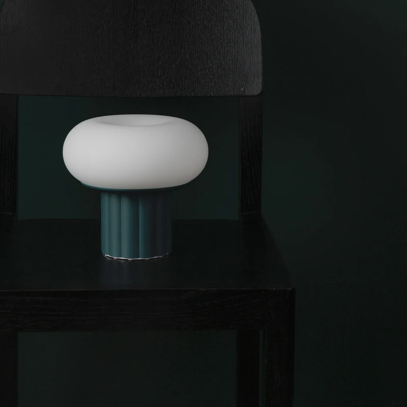 MOZZI - Lampe à poser LED portable IP44 en aluminium, Ø 19 cm