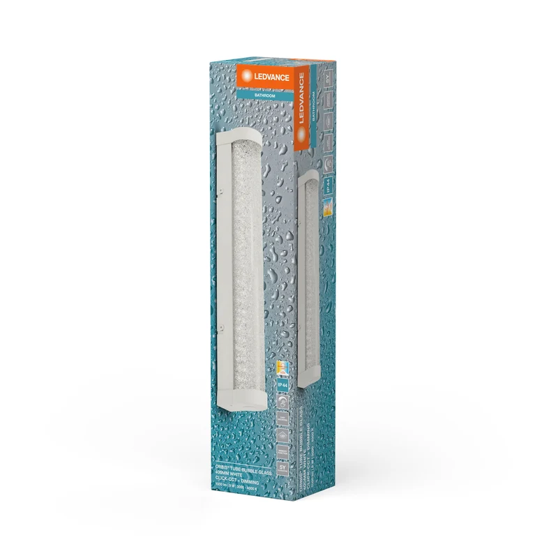LEDVANCE ORBIS Tube specchio da bagno/applique in vetro a bolle 9 W 40 cm dimmerabile bianco