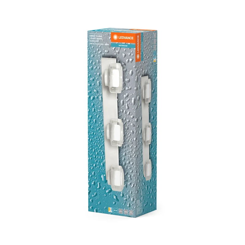Lampada da parete per bagno LEDVANCE ORBIS Flame 16,5W Click CCT IP44 bianco