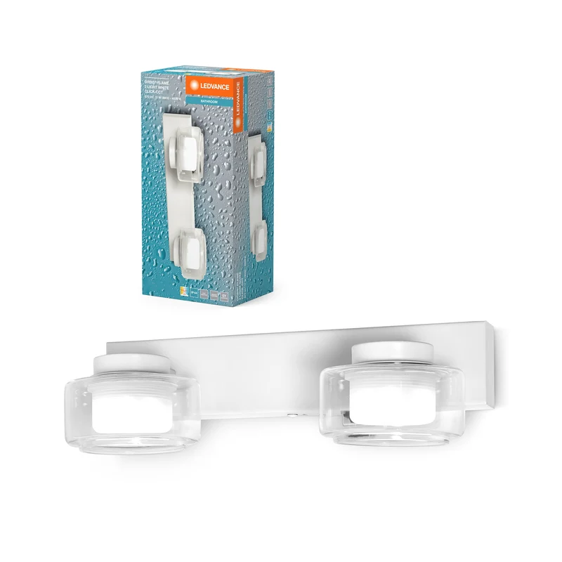 Lampada da parete per bagno LEDVANCE ORBIS Flame 11W Click CCT IP44 bianco