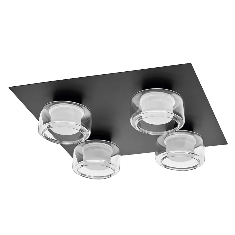 Plafoniera da bagno LEDVANCE ORBIS Flame 22W Click CCT IP44 nera