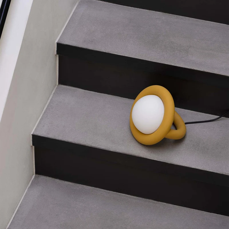 BALLOON - Lampe à poser LED contemporaine en aluminium et verre, Ø 17,7 cm