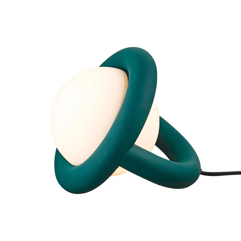 BALLOON - Lampe à poser LED contemporaine en aluminium et verre, Ø 17,7 cm