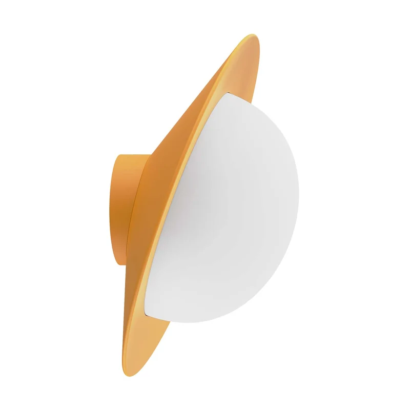 ALLEY - Applique murale LED contemporaine en aluminium et verre, Ø 24 cm